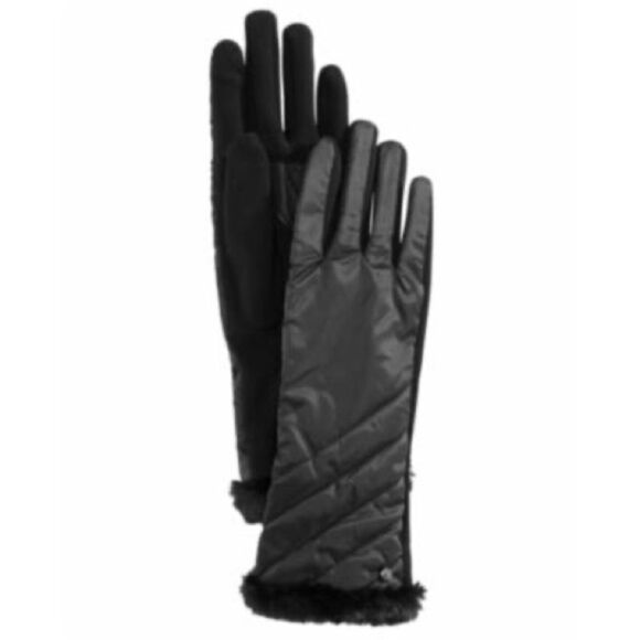 Lauren Ralph Lauren Channel-Quilted Touch Gloves - Black - Picture 1 of 3